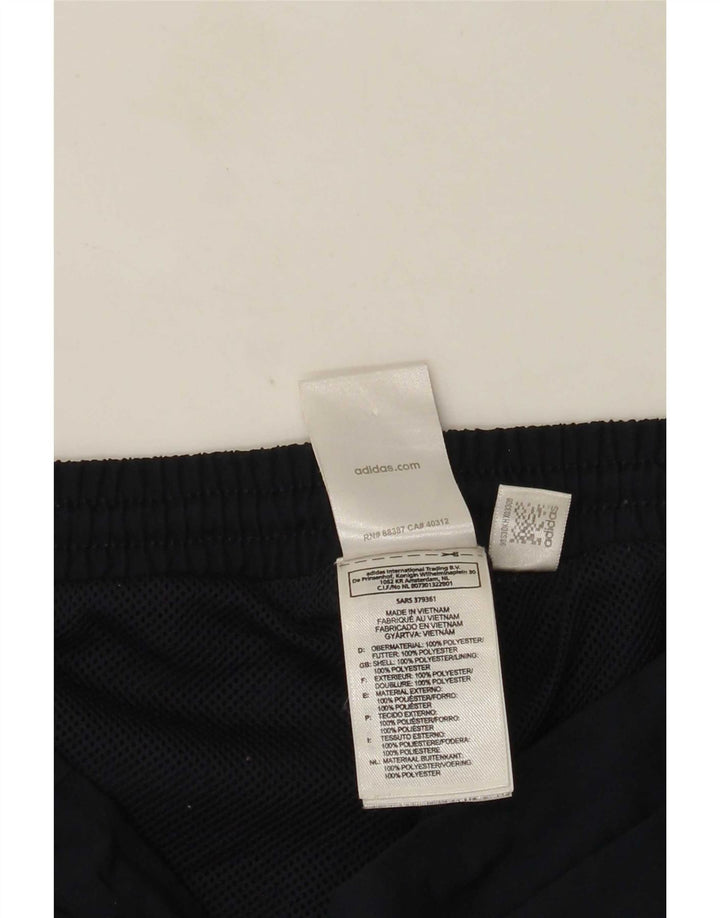 Женские спортивные шорты-бермуды Adidas UK 12, средние, темно-синие, полиэстер