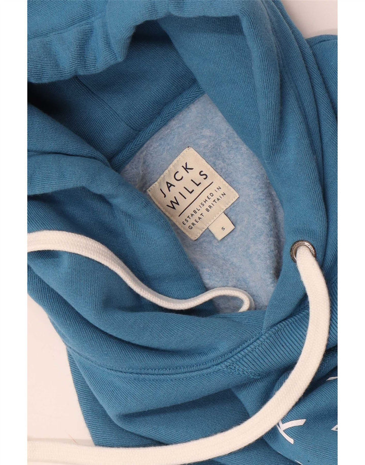 Jack Wills Mens Graphic Hoodie Jumper Small Blue