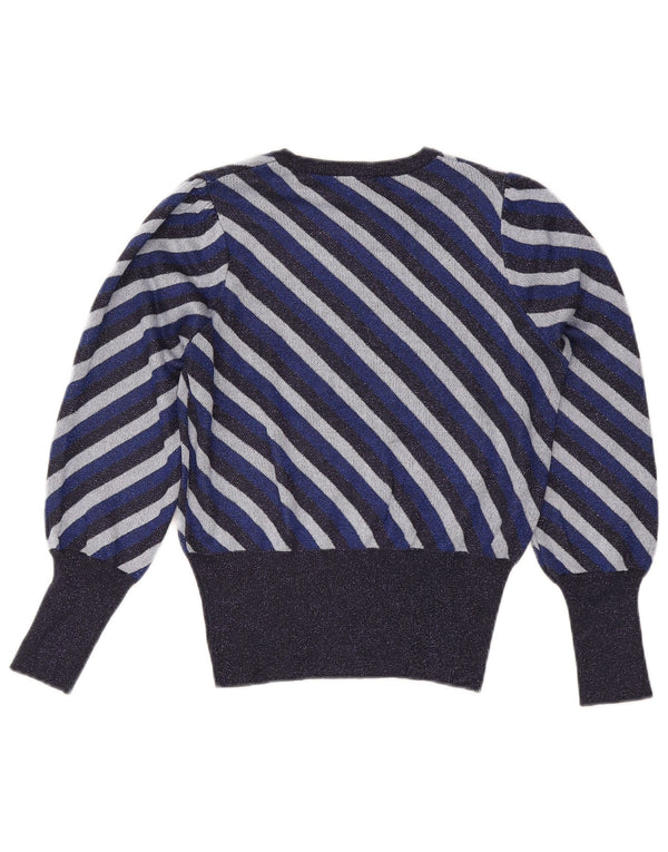 Marks & Spencer Dame Boat Neck Jumper Sweater UK 12 Medium Navy Blue