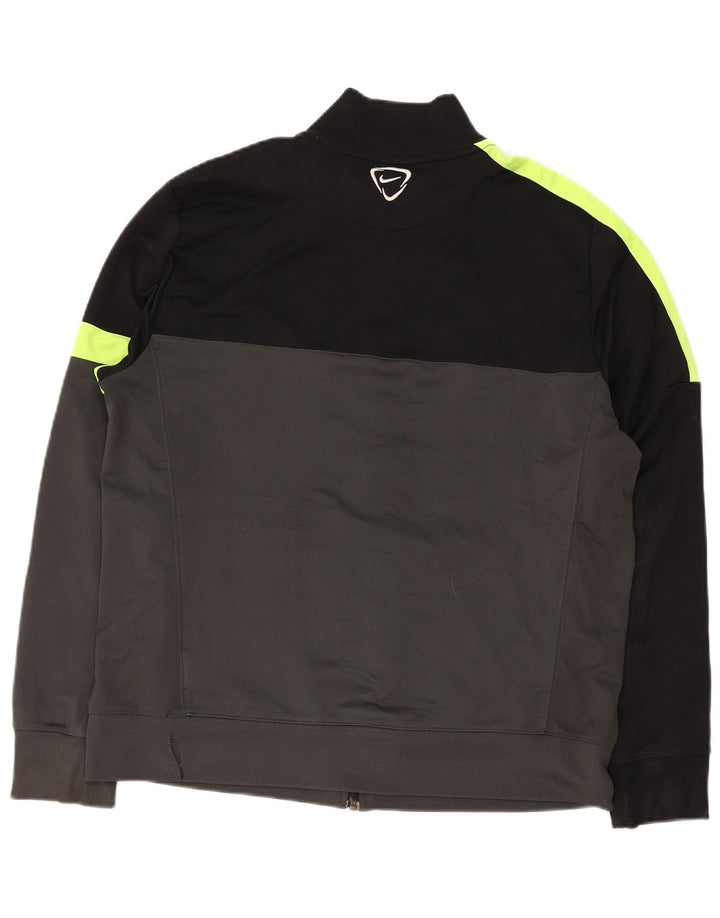 Giacca da tuta Nike Dri Fit da uomo XL in poliestere color block grigio