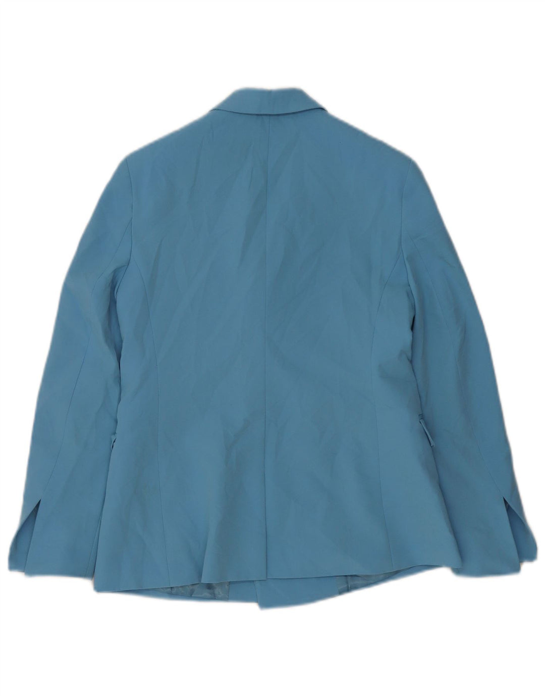 Topshop Womens Double Breasted Blazer Jacket UK 8 Small Blue Polyester