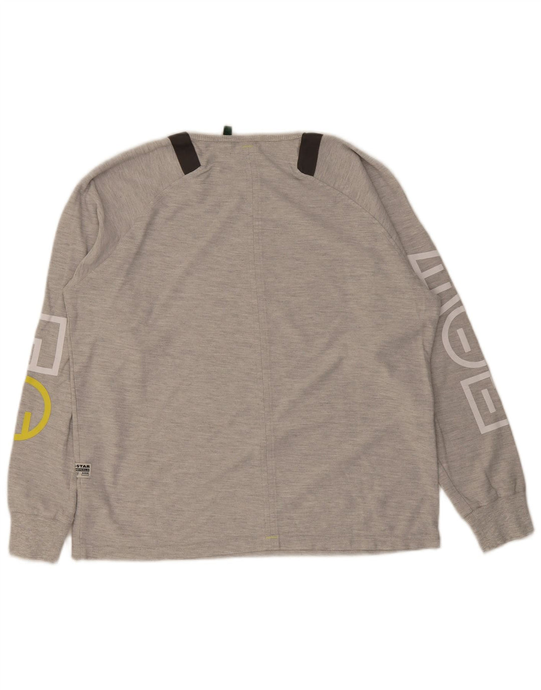 G-Star Mens Graphic Top Long Sleeve XL Grey Cotton