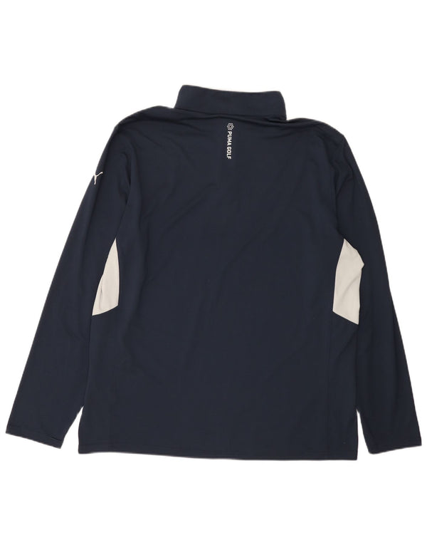 Puma Haut de Survêtement Zip Neck Pullover Homme Bleu Marine Colorblock XL