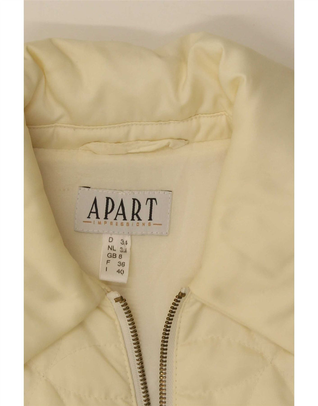 Apart Womens Padded Coat UK 8 Small Yellow