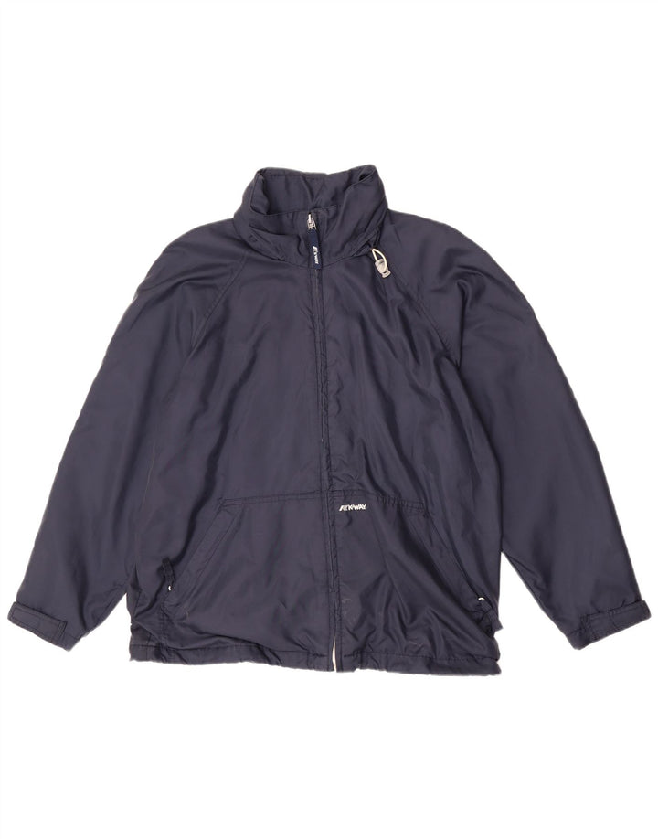 K-Way Chaqueta cortavientos con capucha para mujer UK 44 Medium Azul marino
