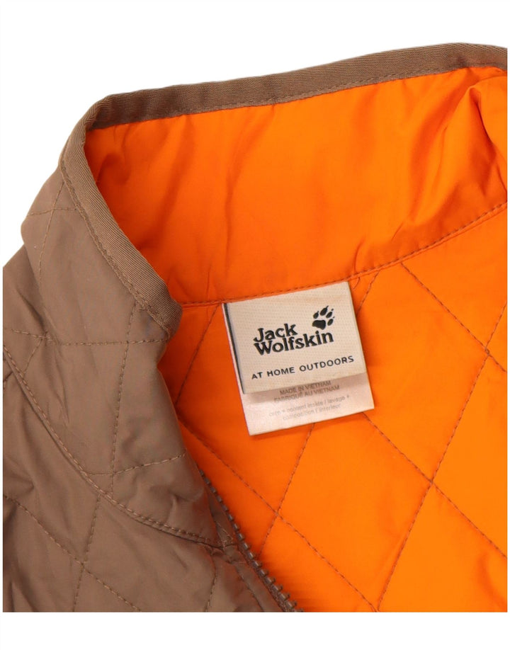 JACK WOLFSKIN Dame Liner Quiltet jakke UK 12/14 Medium Beige Polyester