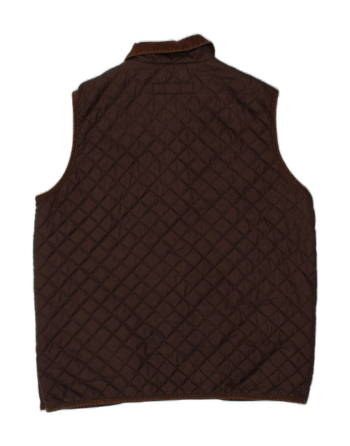ST. BERNARD Womens Quilted Gilet US 16 2XL Brown Nylon Vintage St. Bernard and Second-Hand St. Bernard from Messina Hembry 