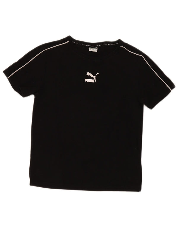 Puma Boys póló felső 9-10 éves XS fekete pamut