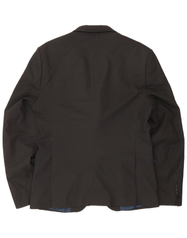 Zara Herren-Blazer mit 2 Knöpfen, EU 50, mittelschwarz, Polyester