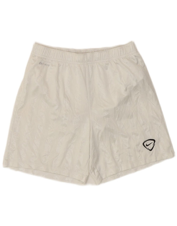 Nike Dri Fit - Pantalones cortos deportivos para hombre (poliéster), color blanco