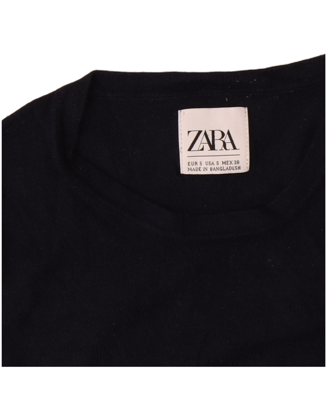 Zara Herre sweater med rund hals, lille marineblå