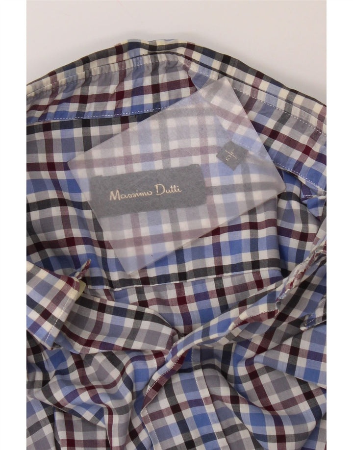 Massimo Dutti Herrenhemd, groß, blau kariert