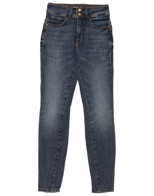 Guess Womens High Waist Skinny Jeans W27 L28 Blue Cotton