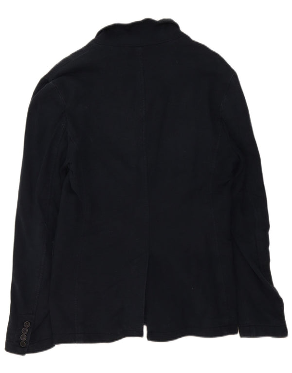 Woolrich Mens 3 Button Blazer Jacket UK 36 Small Navy Blue Cotton