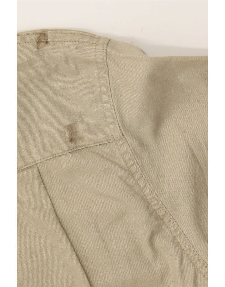 Wrangler Mens Short Sleeve Shirt XL Khaki Cotton