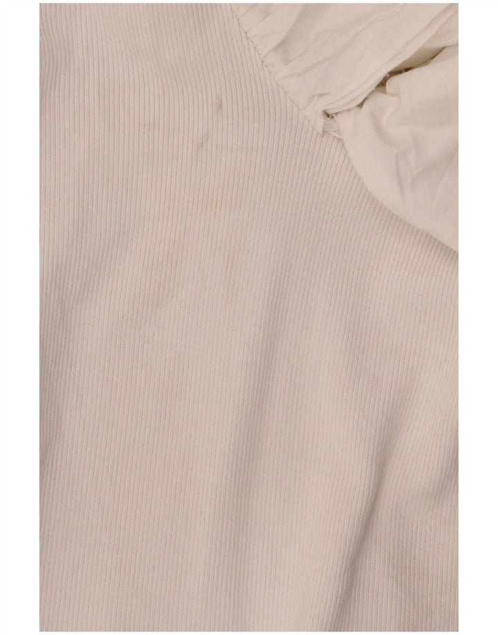 Body Zara da donna con volant UK 8 piccolo cotone bianco