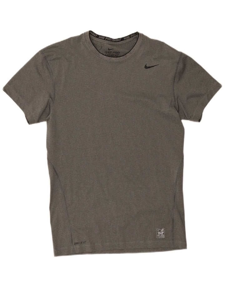 Nike Mens Compression T-Shirt Top 2XL Grey Flecked Polyester