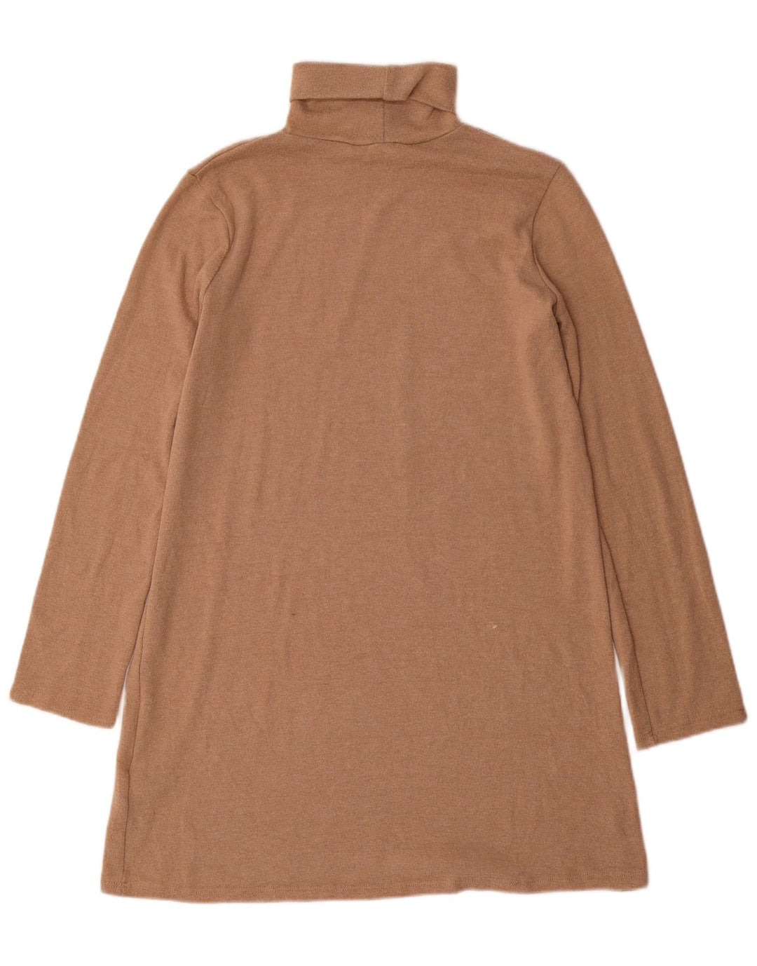 Zara Damen Pulloverkleid UK 14 Mittelbraunes Polyester