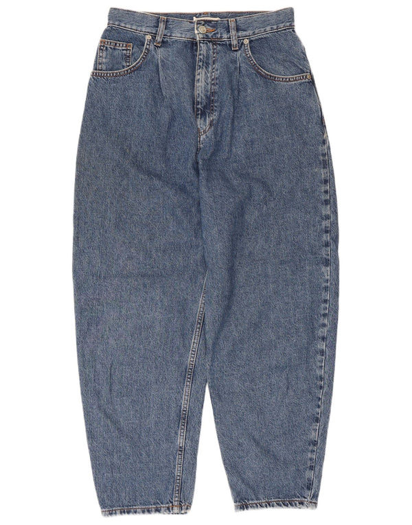 Topshop Dame Ballon Højtalje Beskæring Tapered Jeans W28 L25 Blå Bomuld
