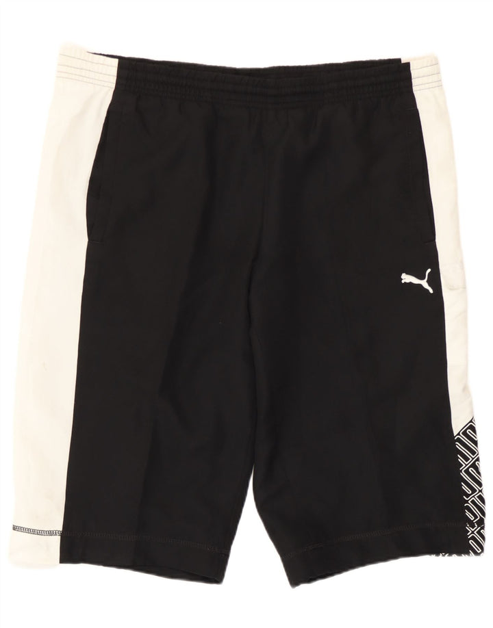 Puma Pantalones cortos deportivos con estampado gráfico en color negro mediano para hombre