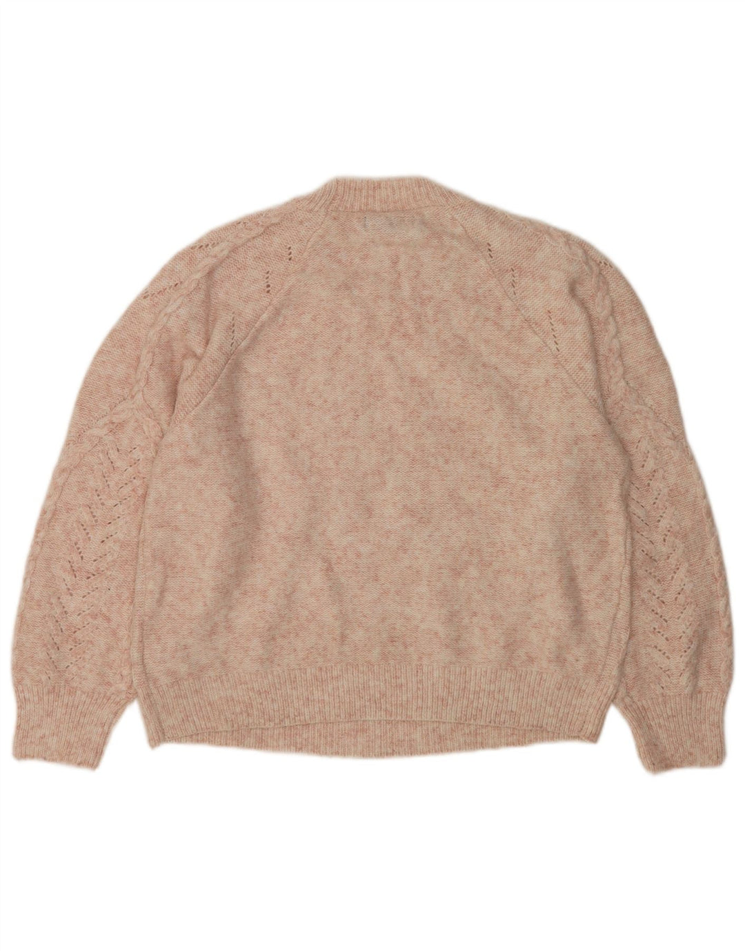 Marks & Spencer Womens Crew Neck Jumper Sweater UK 14 Medium Pink Polyester