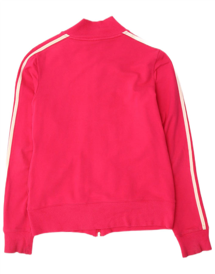 Adidas Womens Tracksuit Top Jacket UK 10 Small Pink Cotton