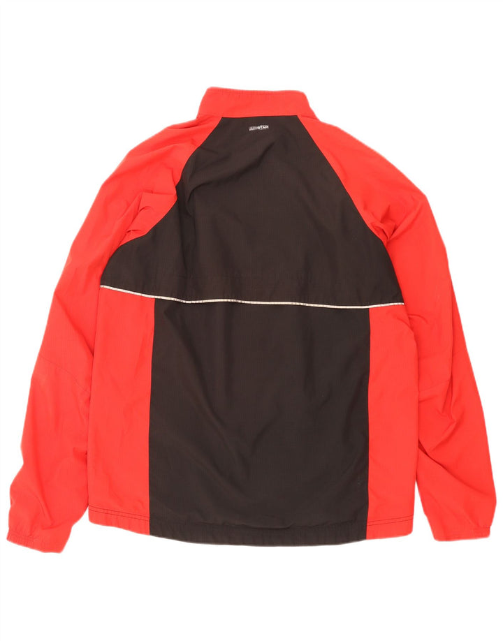 Adidas Mens Rain Jacket UK 40 Large Red Colourblock Polyester