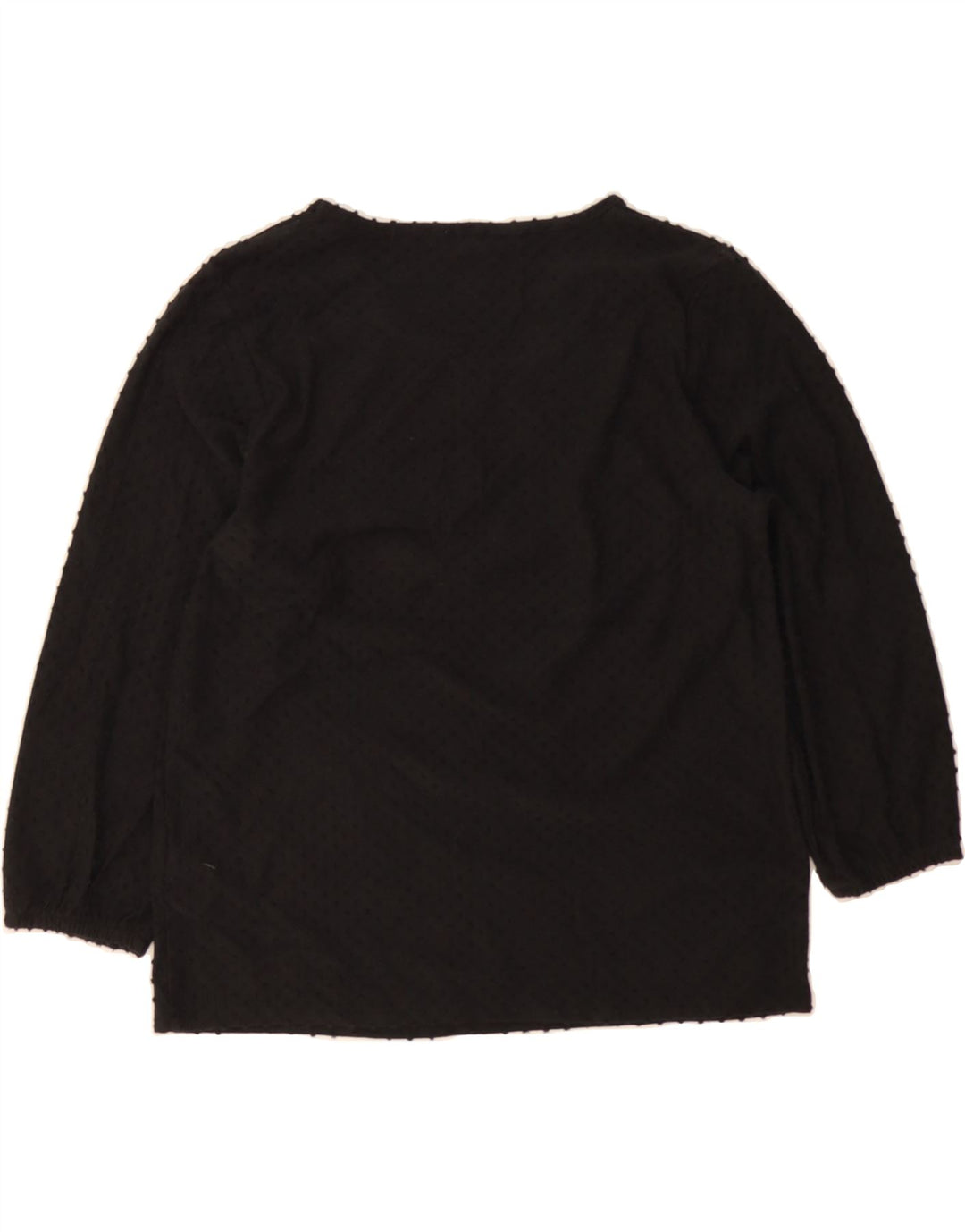 J. CREW Womens 3/4 Sleeve Blouse Top UK 10 Small Black Polyester Vintage J. Crew and Second-Hand J. Crew from Messina Hembry 