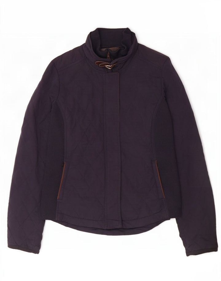 Massimo Dutti Veste matelassée pour femme UK 12 Bleu marine moyen Polyester