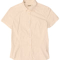 HENRY COTTONS Womens Short Sleeve Shirt IT 42 Medium White Cotton