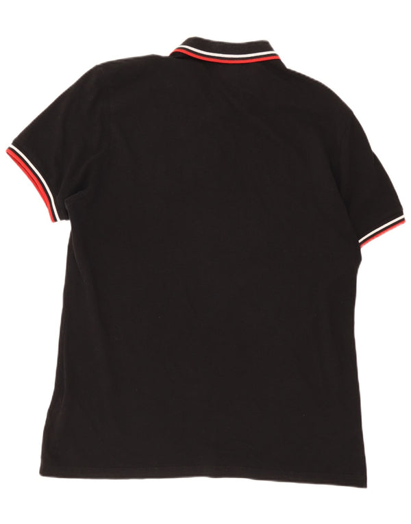 Pretty Green herre poloshirt XL sort stribet bomuld