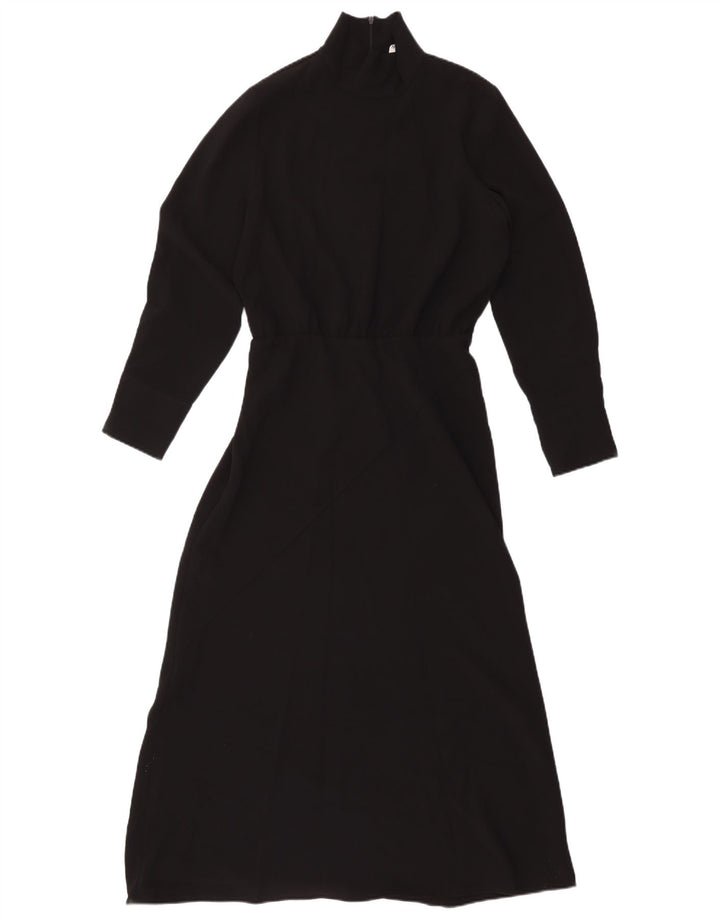 Zara Langærmet Maxikjole til kvinder UK 12 Medium Sort Polyester