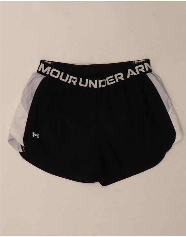 Under Armour Graphic Sports Shorts til kvinder UK 12 Medium Black Colourblock