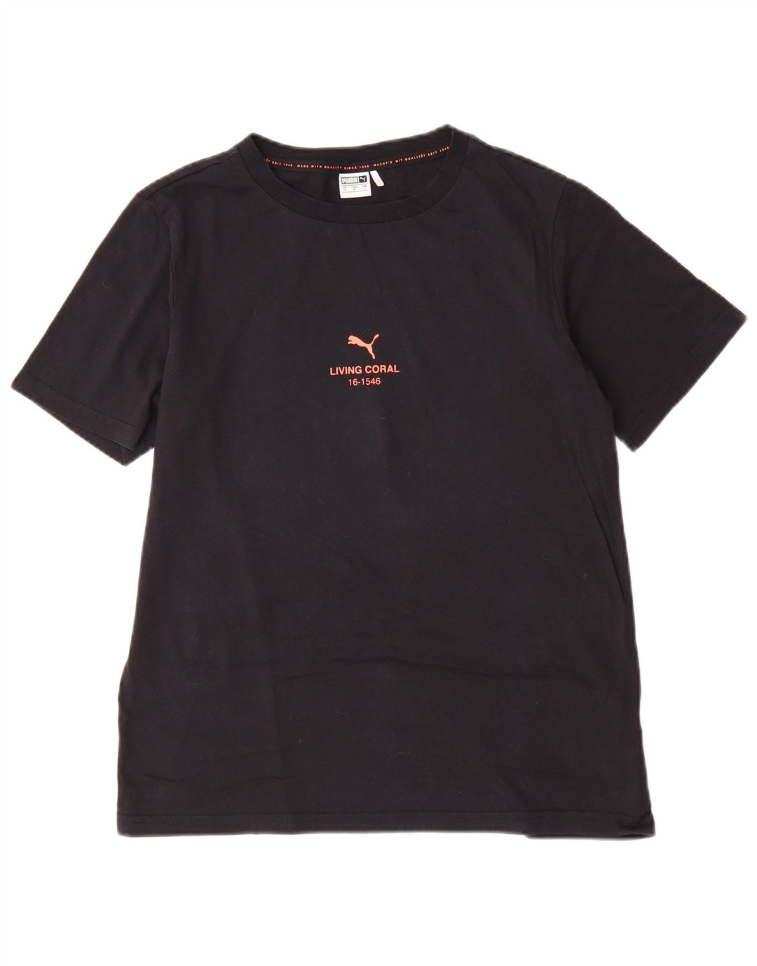 Puma Mens Graphic T-Shirt Top Small Black Cotton
