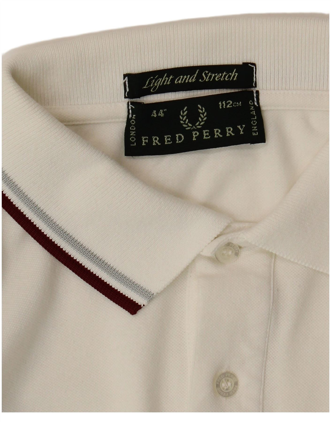 Fred Perry Mens Polo Shirt Medium White