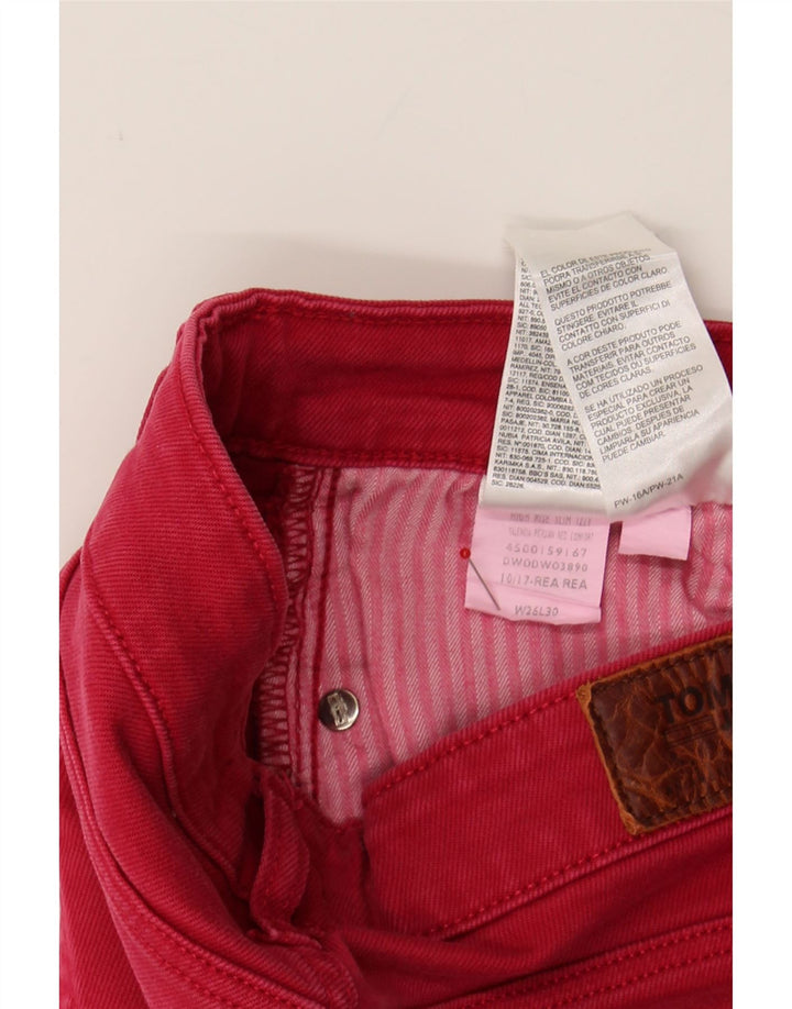 TOMMY HILFIGER Womens Slim Jeans W26 L26 Red Cotton Vintage Tommy Hilfiger and Second-Hand Tommy Hilfiger from Messina Hembry 
