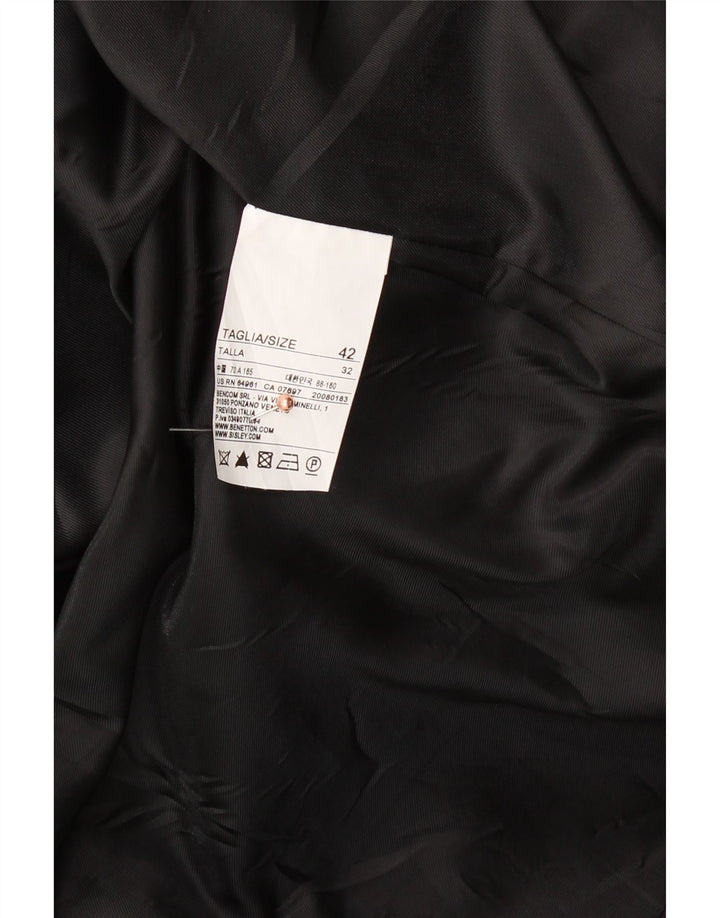 BENETTON Womens Overcoat IT 42 Medium Black Vintage Benetton and Second-Hand Benetton from Messina Hembry 
