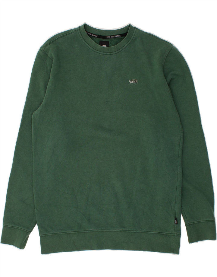 VANS Hanorac pentru bărbați Pulover Bumbac verde mediu