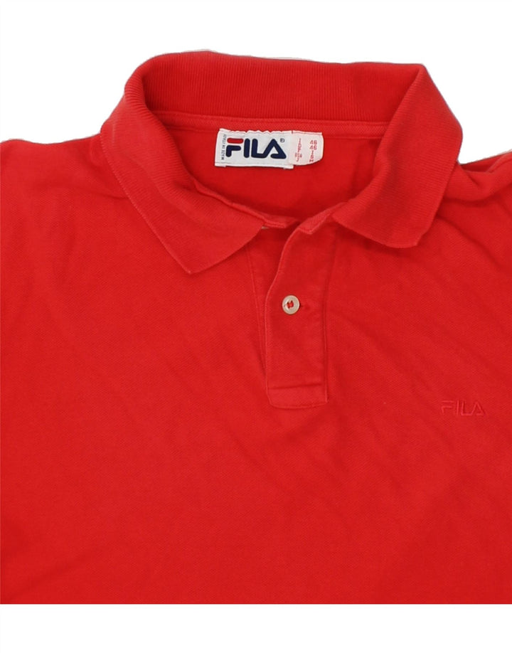 FILA Mens Polo Shirt IT 46 Small Red Cotton Vintage Fila and Second-Hand Fila from Messina Hembry 