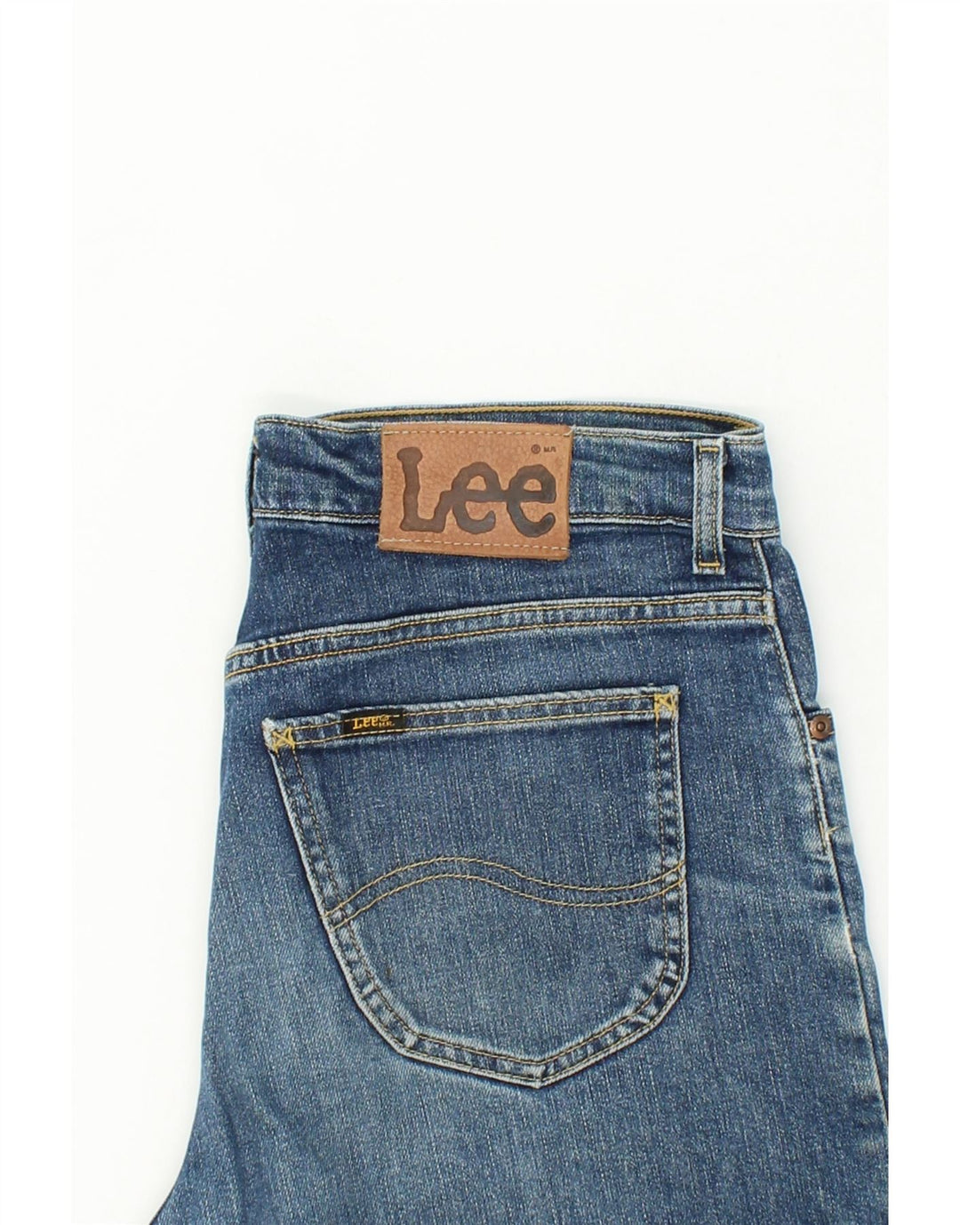 LEE Womens Straight Jeans W34 L30  Blue Cotton