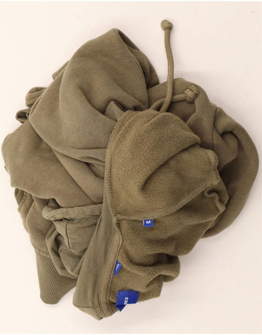 JACK & JONES Mens Graphic Hoodie Jumper Medium Khaki Cotton Vintage Jack & Jones and Second-Hand Jack & Jones from Messina Hembry 