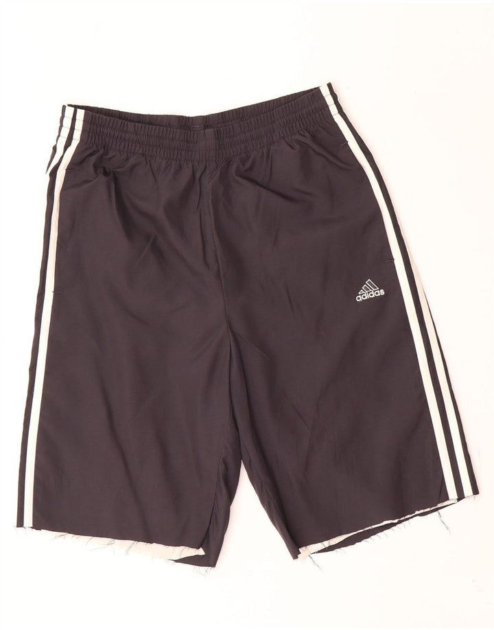 Adidas Womens Sport Shorts UK 10 Small Black Polyester