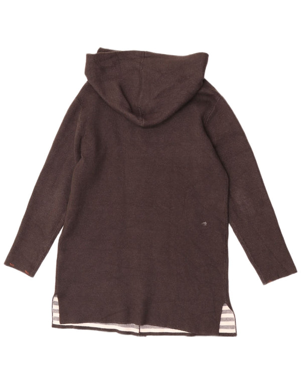 Zara Cardigan long à capuche pour fille 13-14 ans Gris Viscose