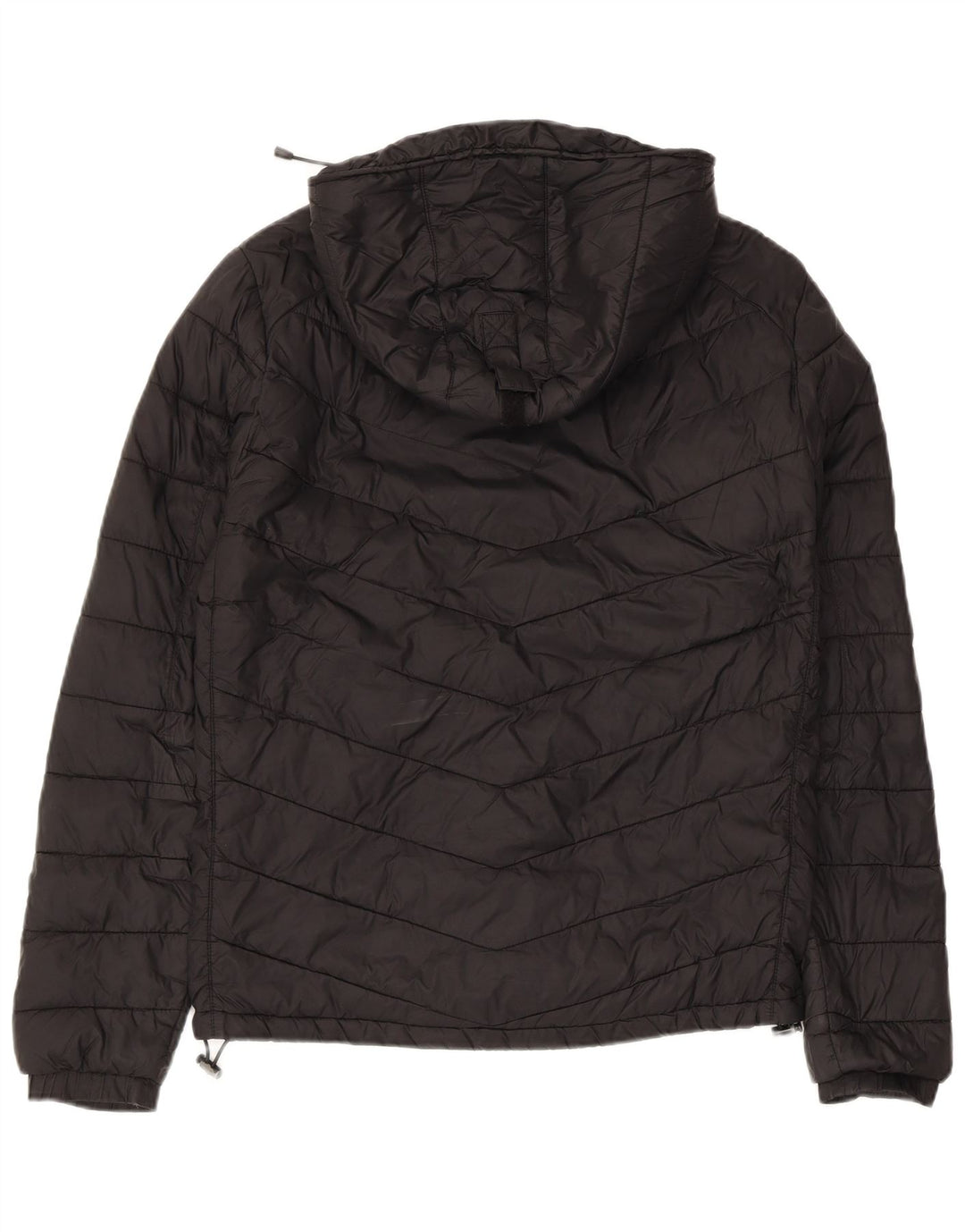 ZARA Mens Hooded Padded Jacket UK 36 Small Black