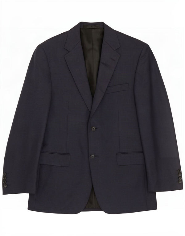 Marks & Spencer Mens Short Blazer Jacket UK 38 Medium Navy Blue Houndstooth