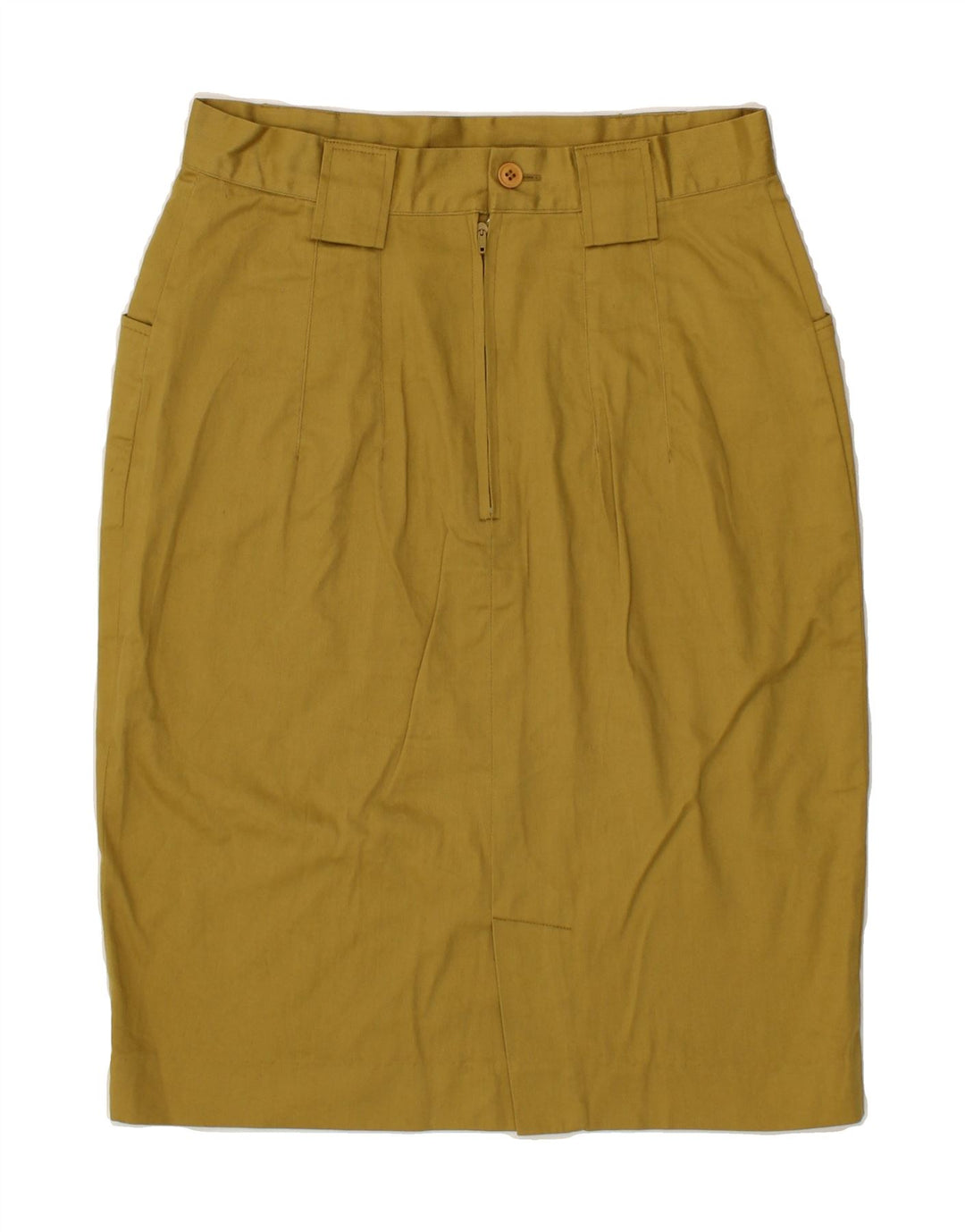 BALLOON Womens Pencil Skirt IT 44 Medium W28  Khaki Cotton Vintage Balloon and Second-Hand Balloon from Messina Hembry 