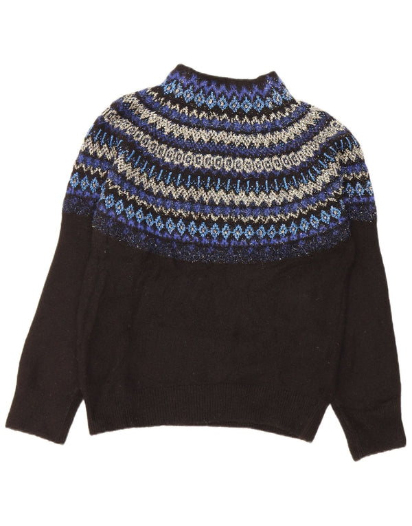 Marks & Spencer Womens Turtle Neck Jumper Sweater UK 10 Small Black