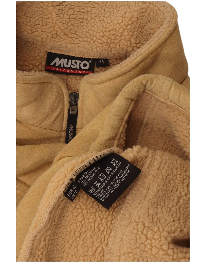 Musto Gilet Sherpa da donna UK 14 Large Beige Poliestere