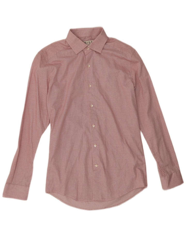 Camicia Reiss da uomo slim fit piccola in cotone a quadretti rossi
