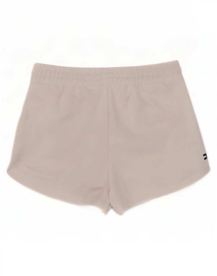 Nike Short de sport graphique pour femme UK 10 Small Blanc Colorblock Polyester